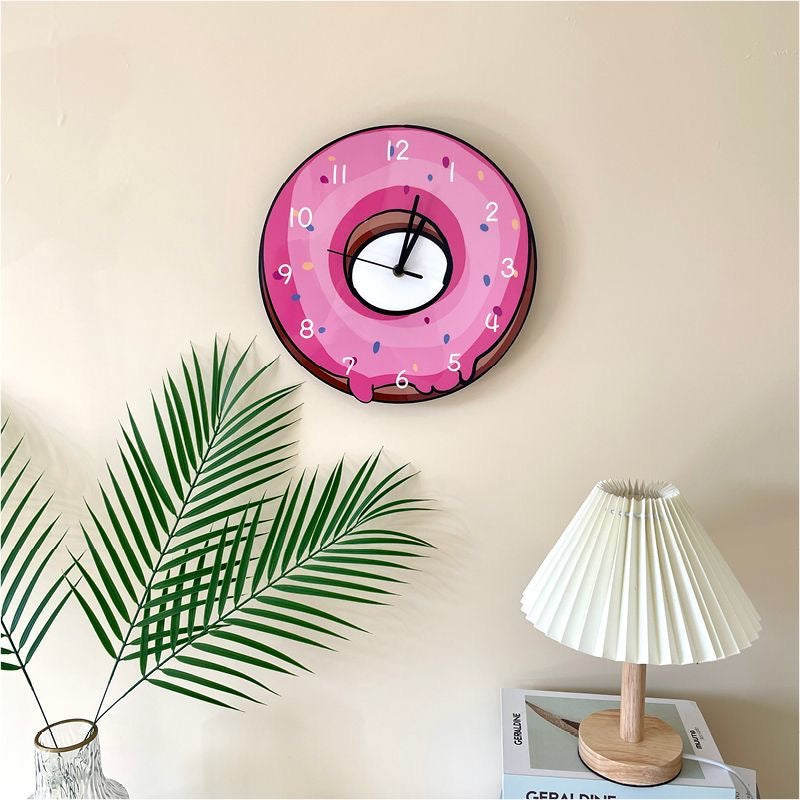 Strawberry Donut Wall Clock