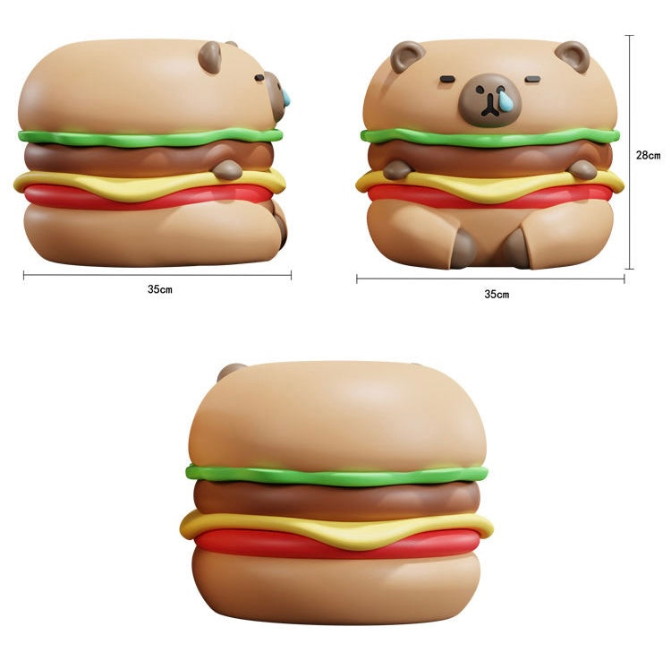 Capybara Burger Shoe Stool
