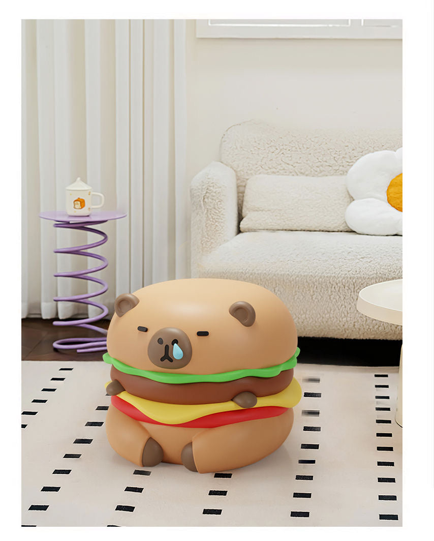 Capybara Burger Shoe Stool