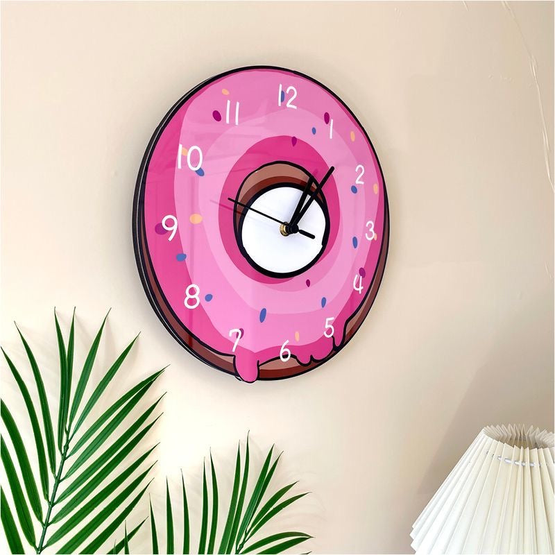 Strawberry Donut Wall Clock